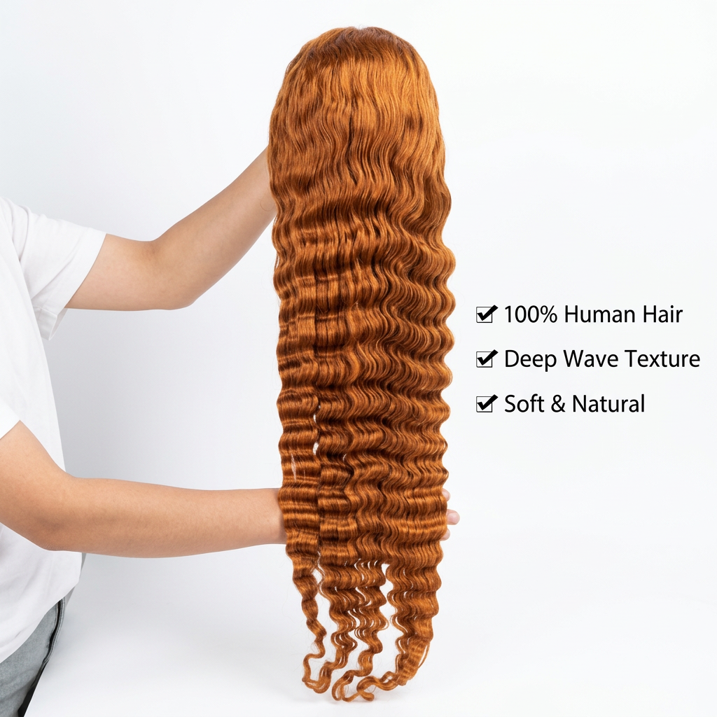 Deep Wave Human Hair Wig 13x4 Lace Frontal Wholesale Supplier