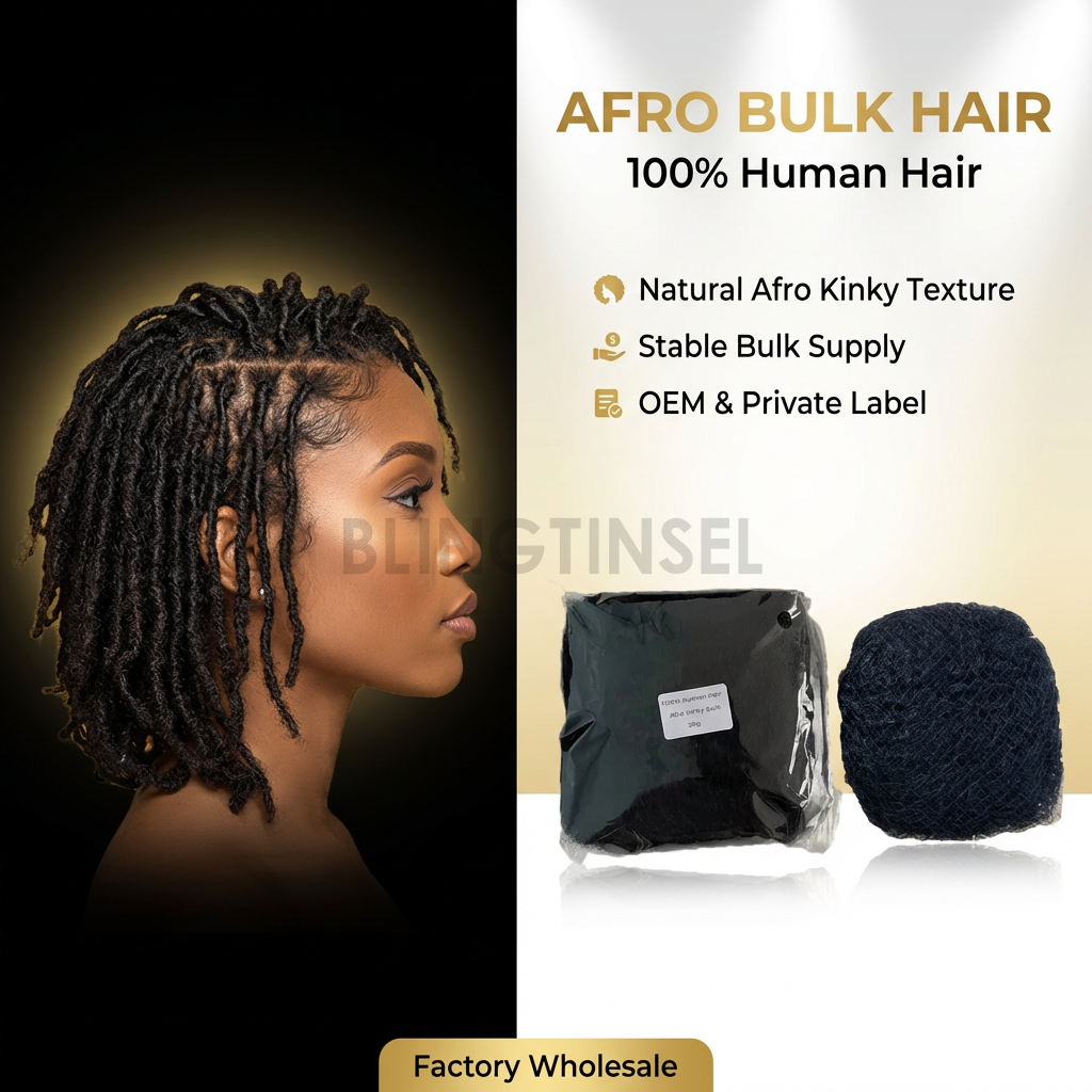 Afro Bulk Human Hair Wholesale Supplier | 100% Human Hair for Braiding