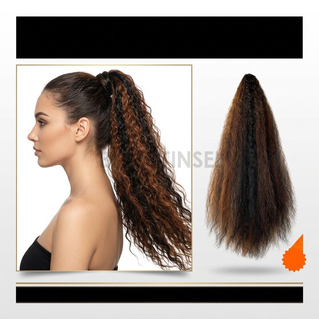 28 Inch Yaki Curly Claw Clip Ponytail Extension – Wholesale & OEM Available