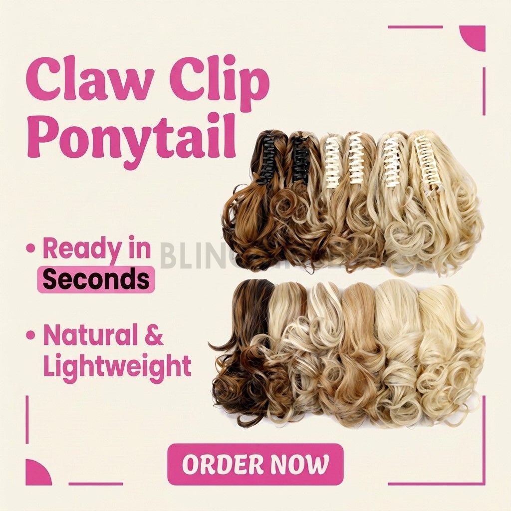Short Wavy Claw Clip Ponytail – Wholesale Synthetic Hair Supplier