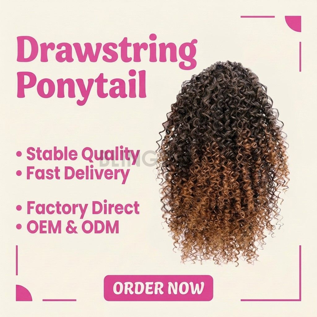 20 Inch Drawstring Curly Ponytail Extension